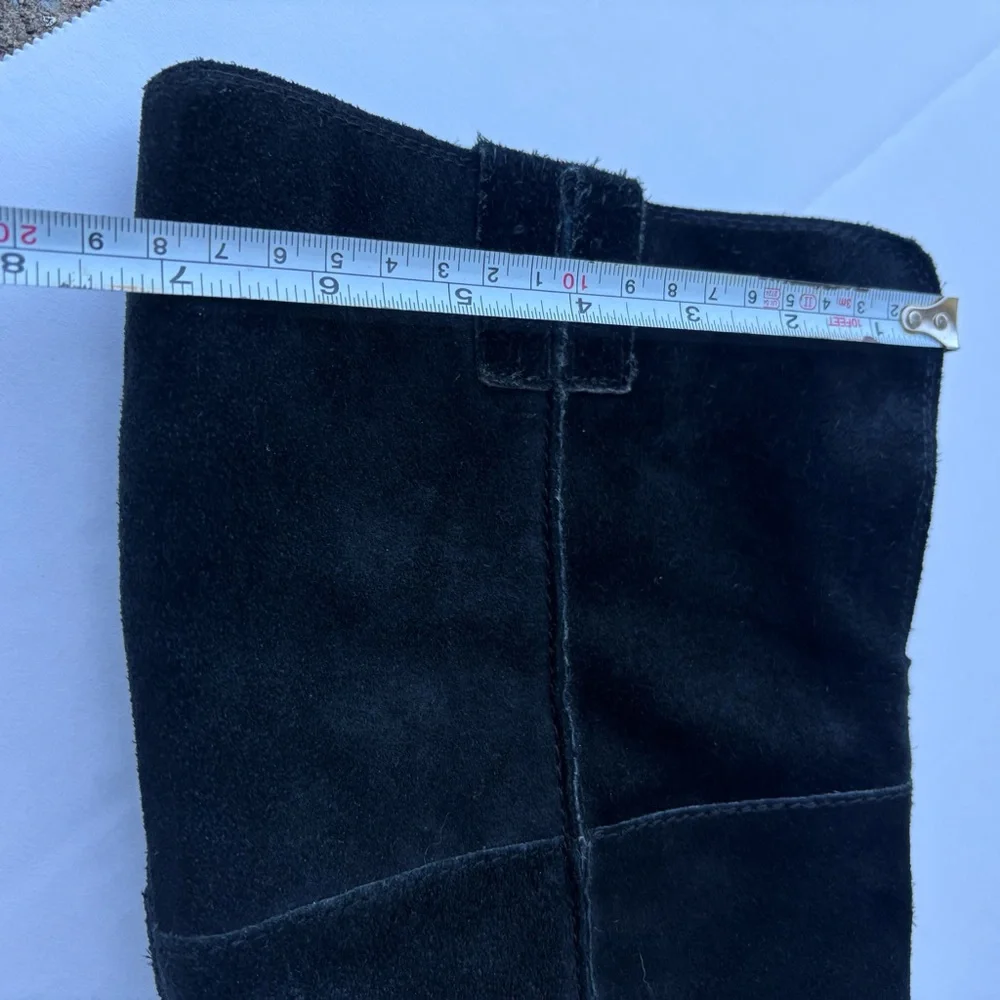 SAM EDELMAN johanna‎ over the knee tall boots suede black size 7 riding leather